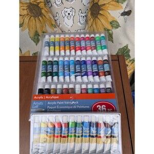 Artists Loft Paint Sets Lot 36pc Acrylic Value Pack And 12pc Oil Paint Set mixed